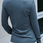 Long Sleeve Snap Button Henley Top