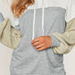 Colorblock Patchwork Pullover Hoodie