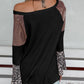 Sequin Patchwork Bell Sleeve V Neck Tunic Top