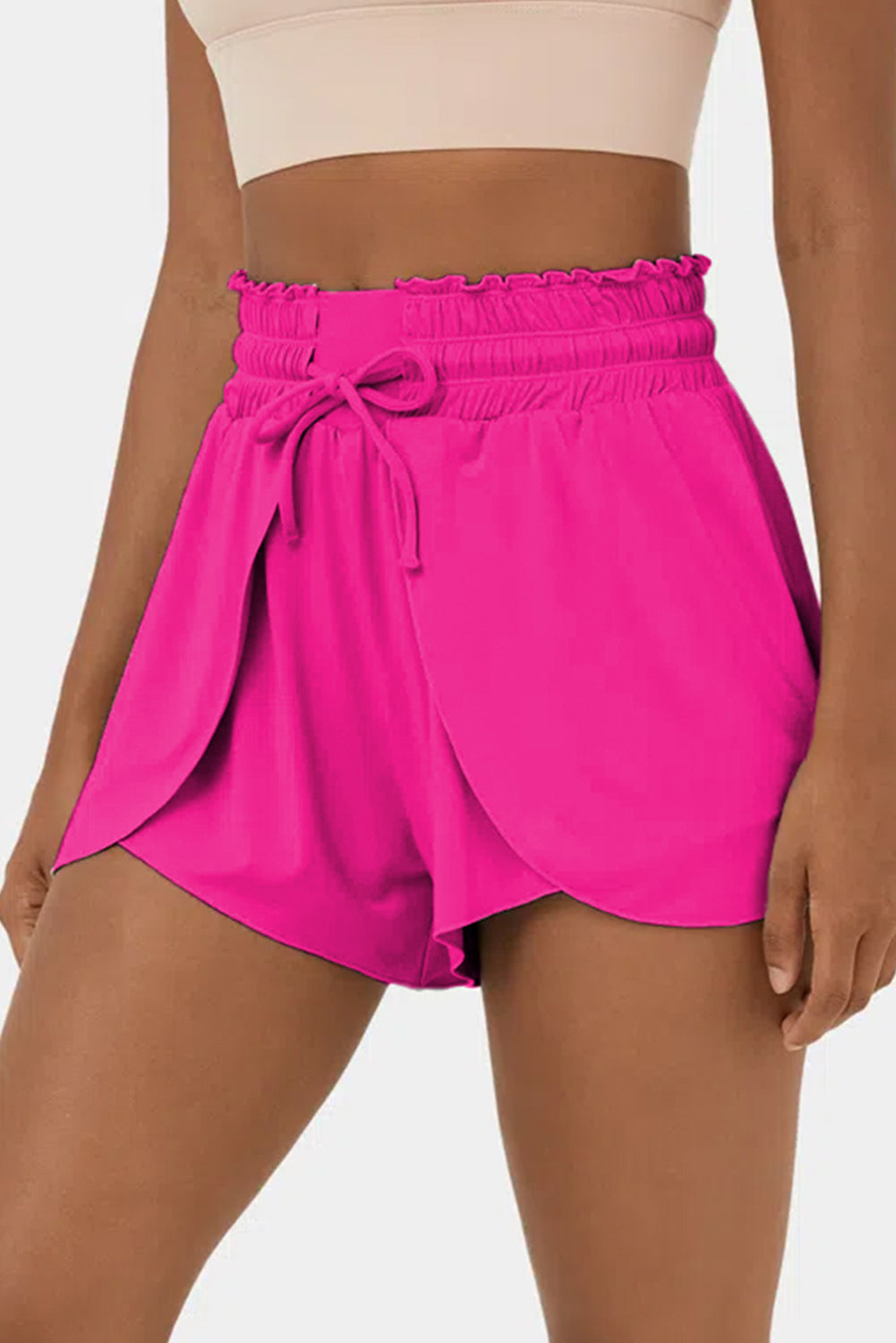 Frilly High Waist Petal Wrap Swim Shorts