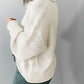Beige Plus Size Polo Sweater