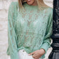 Sheer Knitted Pointelle Sweater