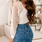 Front Knot Lace Long Sleeve Bodysuit