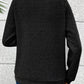 Asymmetric Buttons Detail High Neck Textured Sweatshirt
