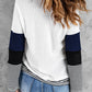 Stylish Colorblock Splicing Stripes Top