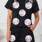 Trendy Texture Sequin Baseball Graphic Short 2pcs Set