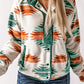Western Aztec Snap Buttoned Fleece Jacket