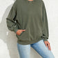 Vintage Wash Pocketed Round Neck Sweatshirt