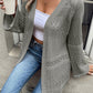 Pointelle Knit Open Front Cardigan