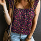 Boho Frilled Straps Floral Tank Top