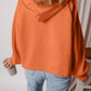 Fleece Lined Half Zipper Kangaroo Pockets Loose Hoodie