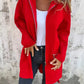 Solid Color Casual Zip up Hooded Coat