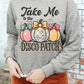 Disco Ball Bowknot Pumpkin Graphic Crewneck Sweatshirt