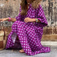 Boho Printed Puff Sleeve Maxi Dress