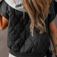 Quilted Drawstring Hooded Zip Up Puffer Vest