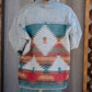 Plus Size Denim Aztec Jacket
