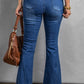 Blue Burn Distressed Rae Hem Bell Bottom Jeans
