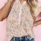 Multicolor Floral Mandarin Collar Top