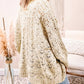 Plus Size Textured Knit Open Ribbed Trim Cardigan
