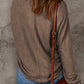 Fiery Solid Color Patchwork Long Sleeve Top
