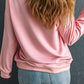 Glitter Chenille Heart Patch Valentines Sweatshirt