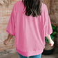 Exposed Seam Chest Pocket Split Loose T Shirt