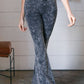 Mineral Wash Retro High Waist Flare Pants