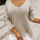 Lightweight Knit Fringe Hem Loose Sweater