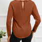 Cowl Neck Long Sleeve Elegant Blouse