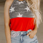 American Flag Color Block Sleeveless Top
