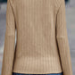 Ribbed Round Neck Knit Long Sleeve Top