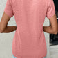 Tan Fashion Petal Sleeve V Neck T Shirt