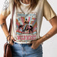 Bleached WILD WEST Cowboy Leopard Graphic Tee