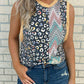 Leopard Chevron Print Tank Top