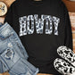 Black Cow HOWDY Graphic Pullover Sweatshirt
