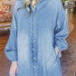 Risen Medium Washed Denim Shirt Dress