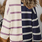 Stripe Colorblock Oversized Sweater