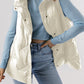 Quilted High Neck Zip Up Jacket Vest