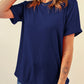 Casual Plain Crew Neck Tee