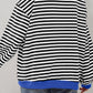 Stripe Oversized Contrast Trim Pullover Sweatshirt