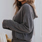 Ribbed Drawstring Waist Hoodie and Pants Set