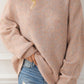 Rolled Round Neck Drop Shoulder Sweater