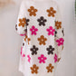 Flower Pattern Pocket Buttoned Cardigan