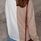 Colorblock Long Sleeve Crew Neck Top