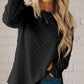Solid Textured Thumbhole Sleeve Top