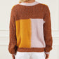 Dual Pockets Colorblock Sweater Cardigan
