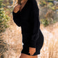 Cable Ribbed Knit V Neck Bodycon Sweater Dress