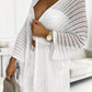 Hollow-out Knit Kimono Lightweight Cardigan