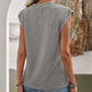 Solid Textured Batwing Sleeve Crew Neck T Shirt