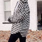 Plaid Print Chest Pockets Buttoned Tunic Shacket